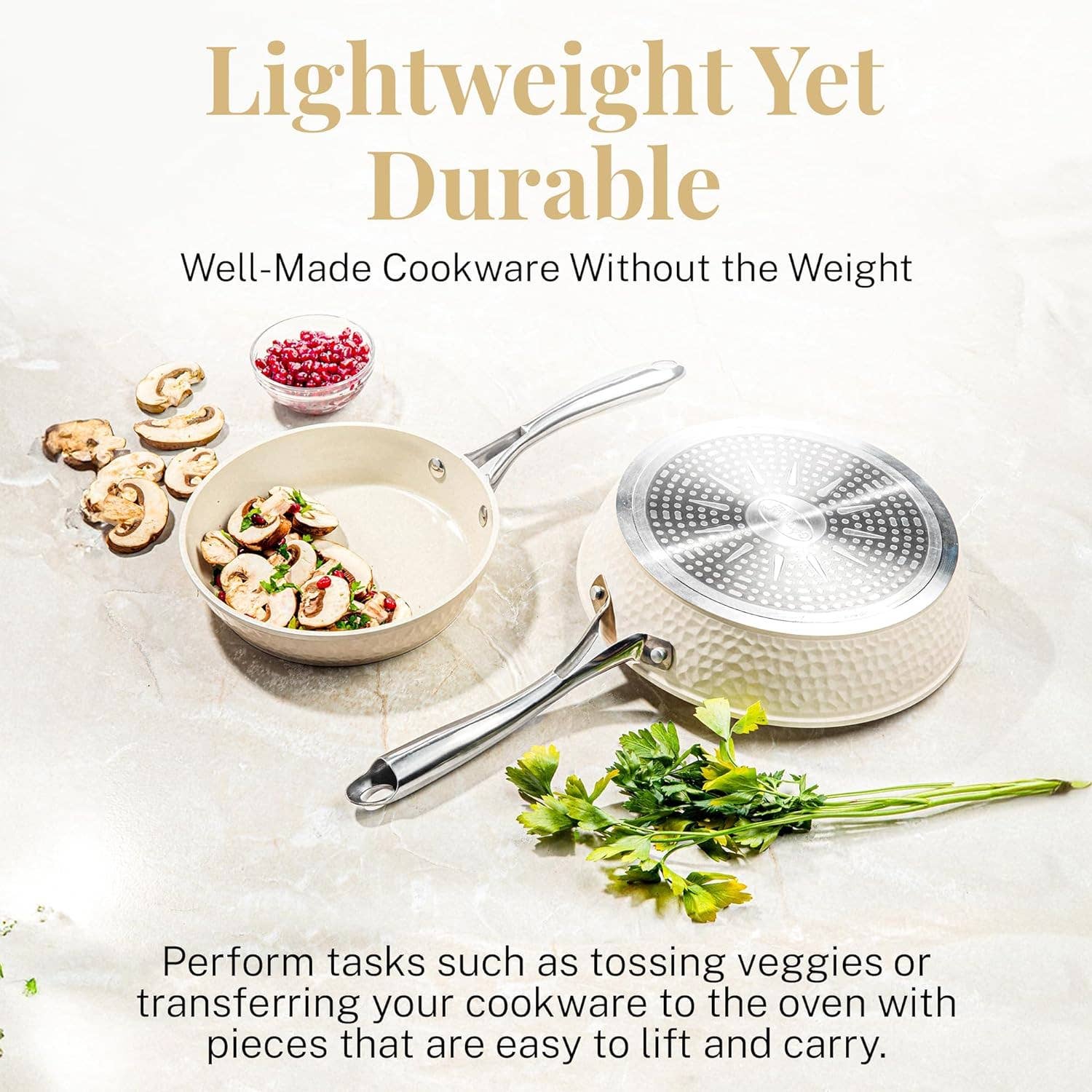 Gotham Steel/Granitestone - Vente Poêles - Poêle à crème martelée Gotham Steel de 12 po4