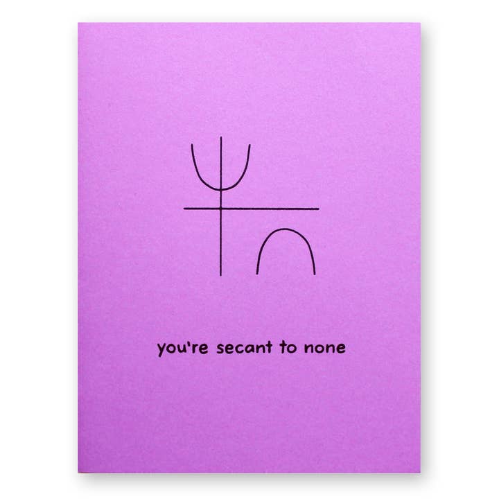Carte de remerciement Secant To None | Carte de Saint-Valentin pour la vente par The Chemist Tree