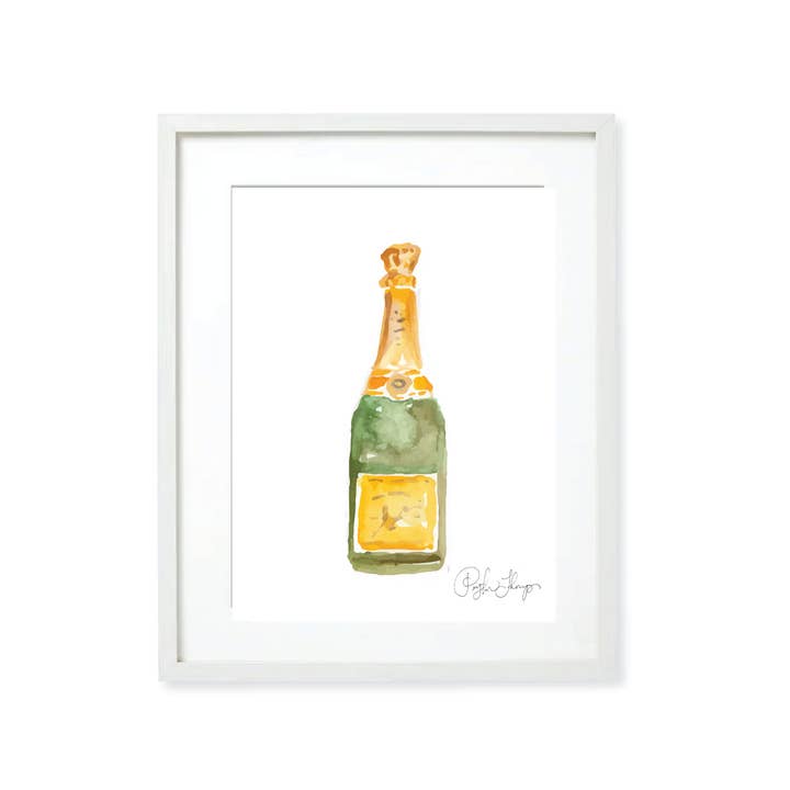 Champagne Bottle Art Print for wholesale by Peyton's Post