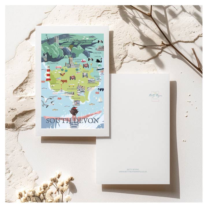 Devon - Syd Postkort for engroshandel hos BETTY BOYNS MAPS