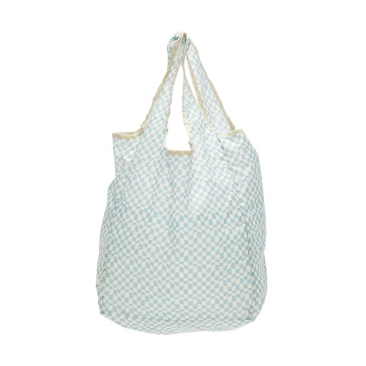 Herbruikbare Tas Standaard Babyblauwe Ruitjes voor wholesale door Walker Family goods