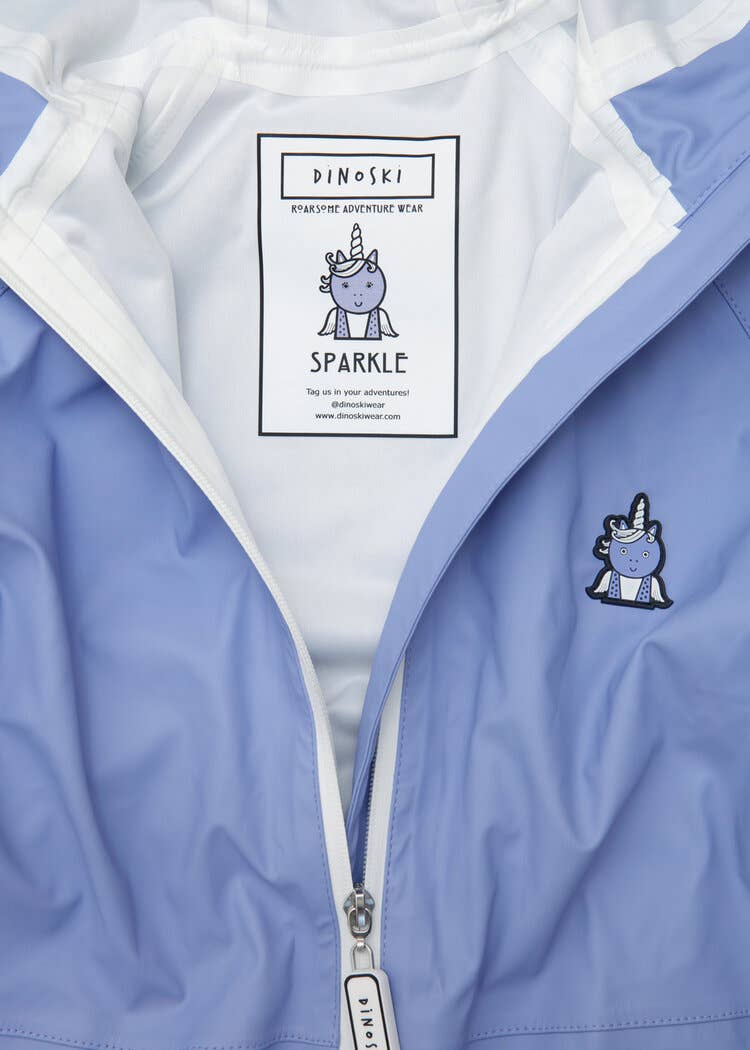 Dinoski (Roarsome Ltd) – wholesale Rain suit – Kids – Sparkle the Unicorn Puddle Suit4