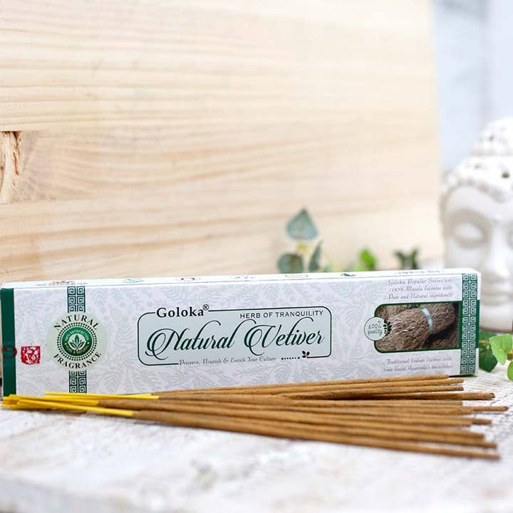 12 Goloka Masala - Natürlicher Vetiver 15 g für den Großhandel von Ethike.eu