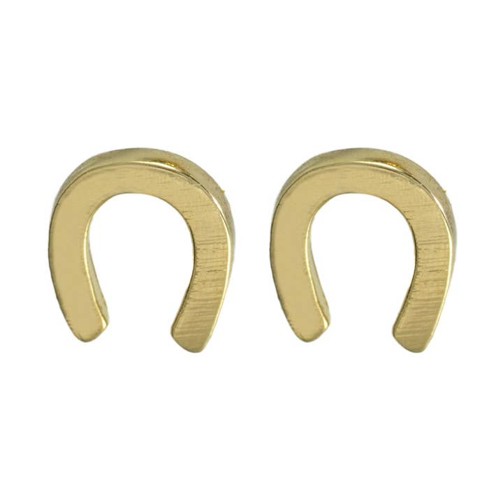 Gold Plated Horse Shoe Earrings for wholesale by Cool and Interesting