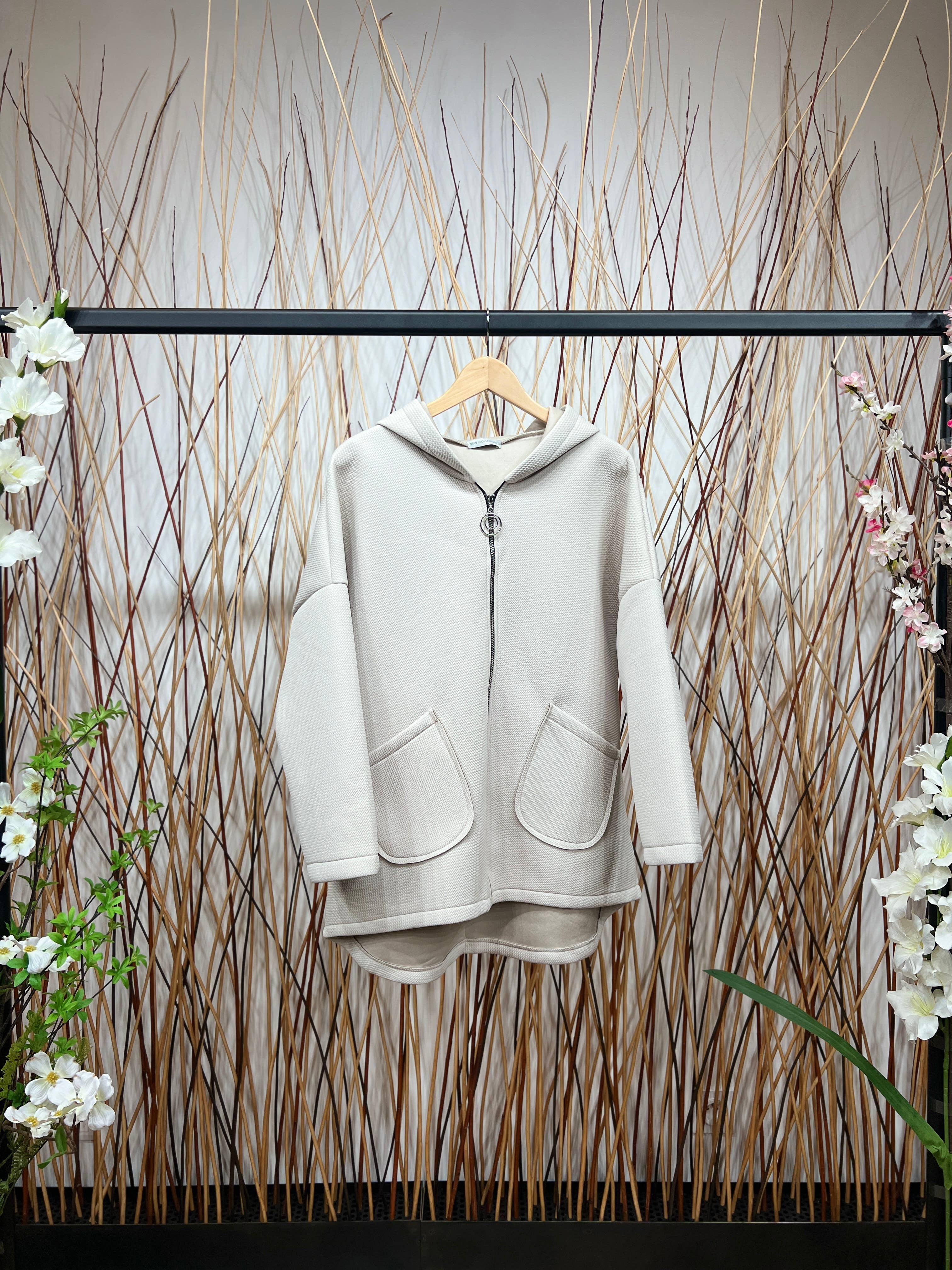 L'Emotion - Wholesale Hoodie - Women's - Neoprene Embossed Material Zip-Up Hoodie23