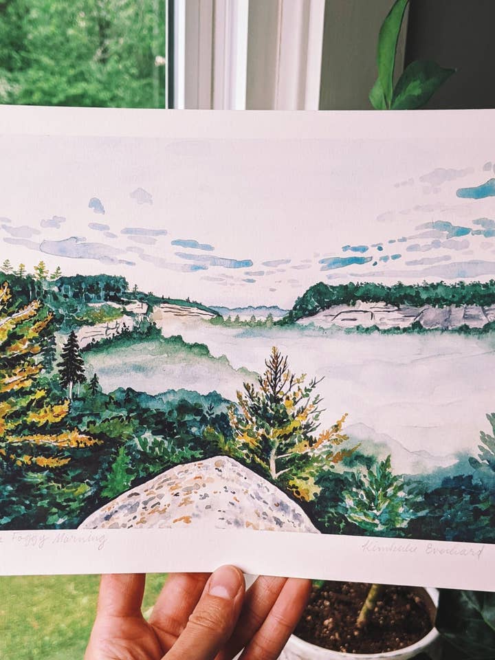 Nebliger Morgen in der Red River Gorge — Kunstdruck für den Großhandel von Kim Everhard Art