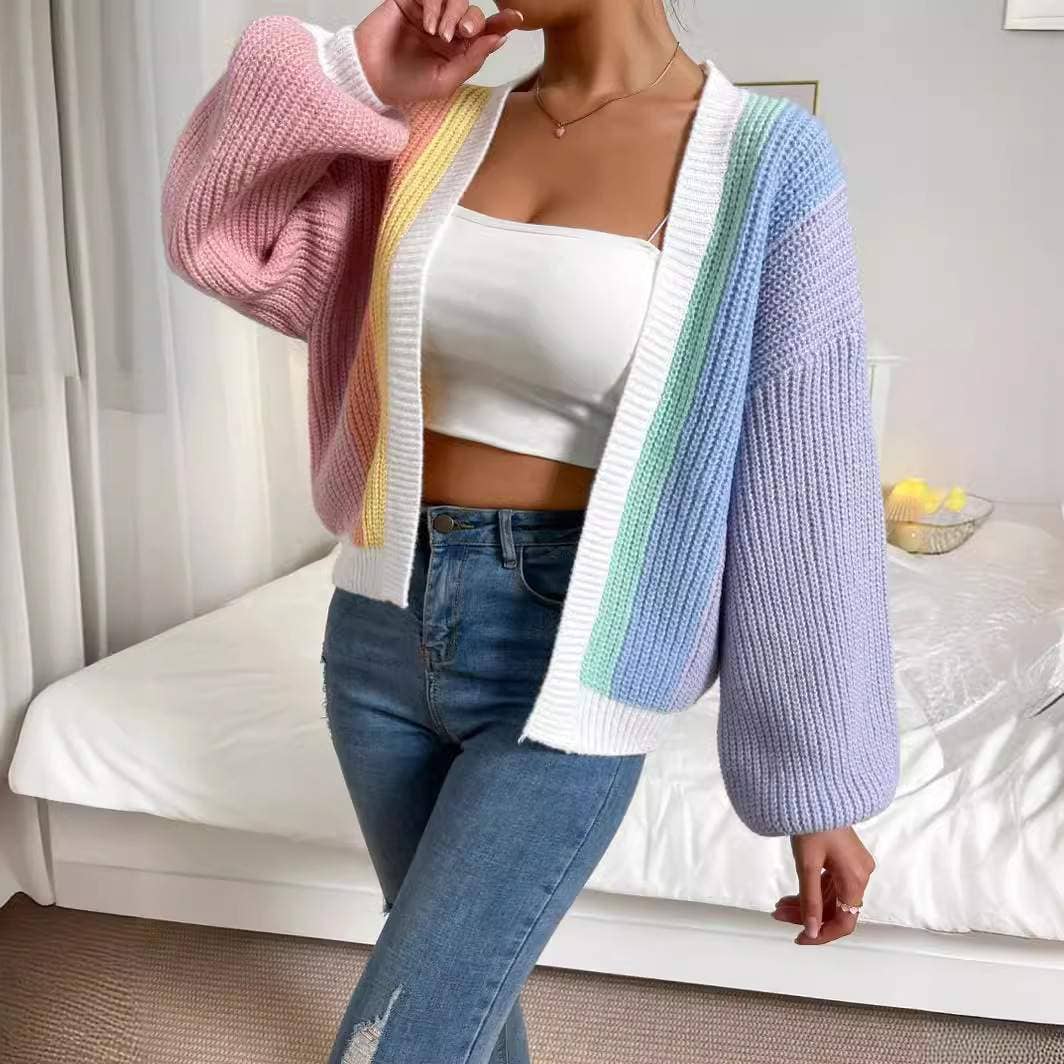 Fashion Combination - Wholesale Knit Sweater - Women's - temperament knitted cardigan  lazy sweater5