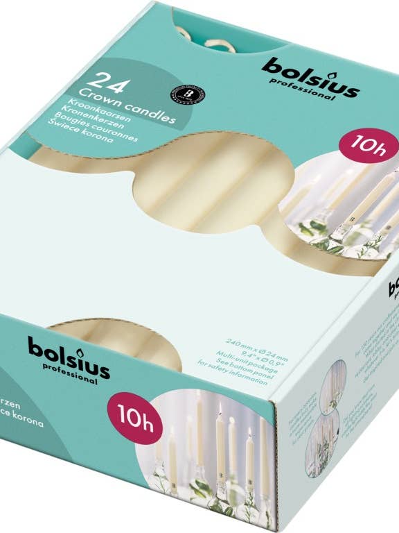 Velas de cera para hostelería 240/24 Caja 24 Marfil para venta al por mayor de Sfeerpunt