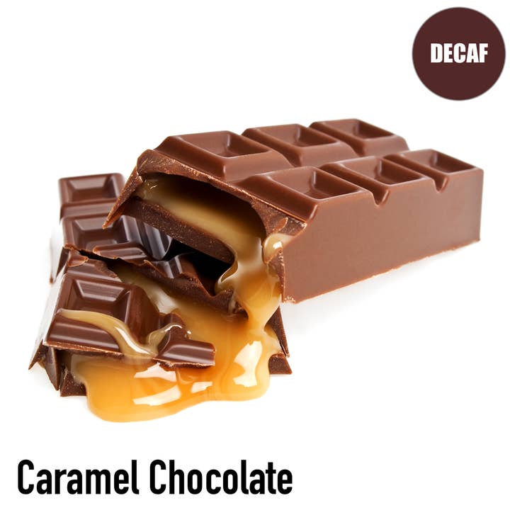 Caramel Chocolate Flavored Decaf Coffee for wholesale by Volcanica Wholesale Coffee