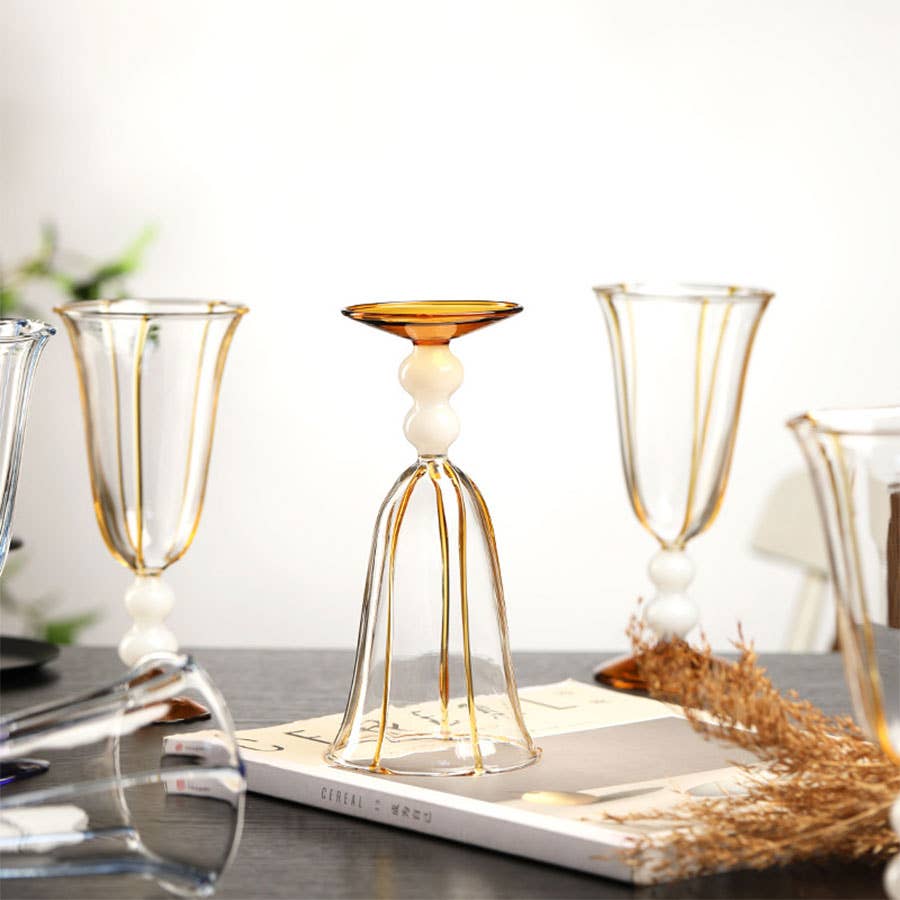 TUTU Home - Wholesale Champagne Flute - "Perle" - Sculptural Borosilicate Champagne Glass1