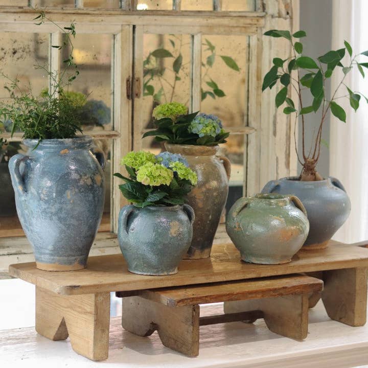 etúHOME - Vente Vases - Vase en céramique Amphora trouvé, moyen, bleu-vert5