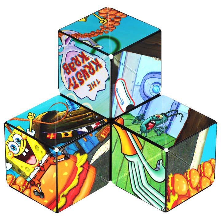 Fun In Motion Toys - Wholesale Puzzle - Kids - Shashibo SpongeBob Krusty Krab Magnet Puzzle Cube STEAM MESH6