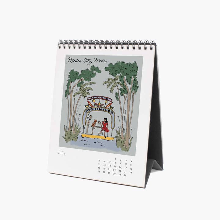 Rifle Paper Co. - Wholesale Calendar - 2026 Travel Sketchbook Desk Calendar7