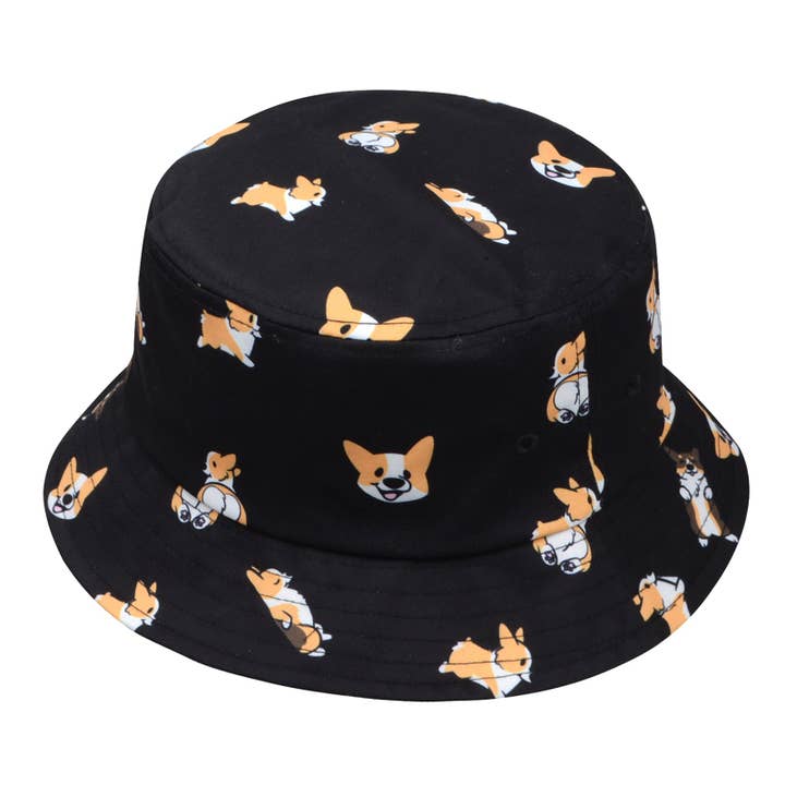 HATPHILE - Wholesale Bucket Hat - Women's - Hatphile Corgi Print Bucket Hat