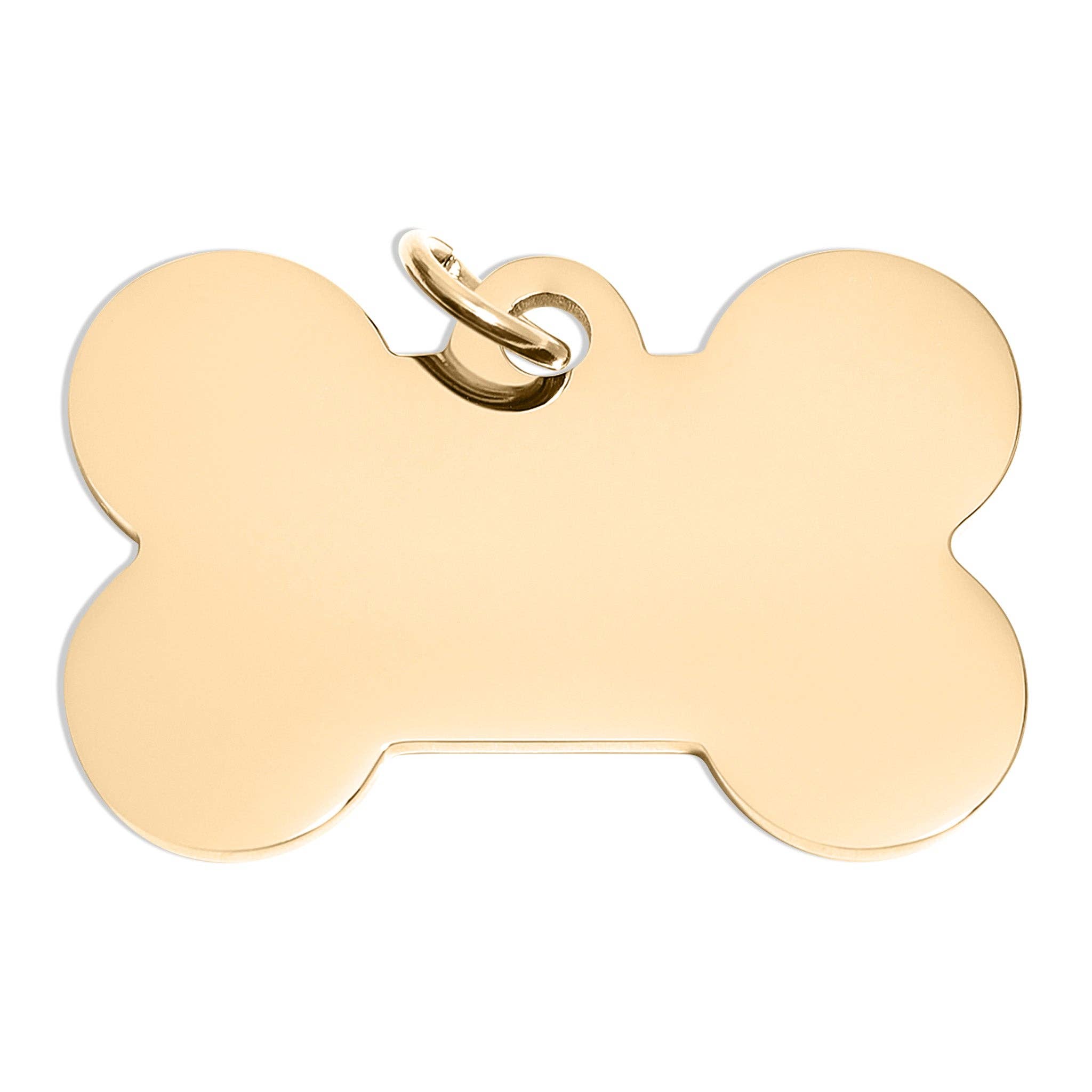 WJW - Wholesale Pet Identification Tag - Dog - 18K Gold PVD Large Blank Stainless Steel Dog Bone Tag2