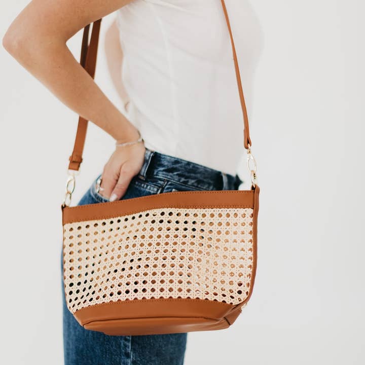 Pretty Simple - Wholesale Shoulder Bag - Women's - Bryce Woven Bucket Bag