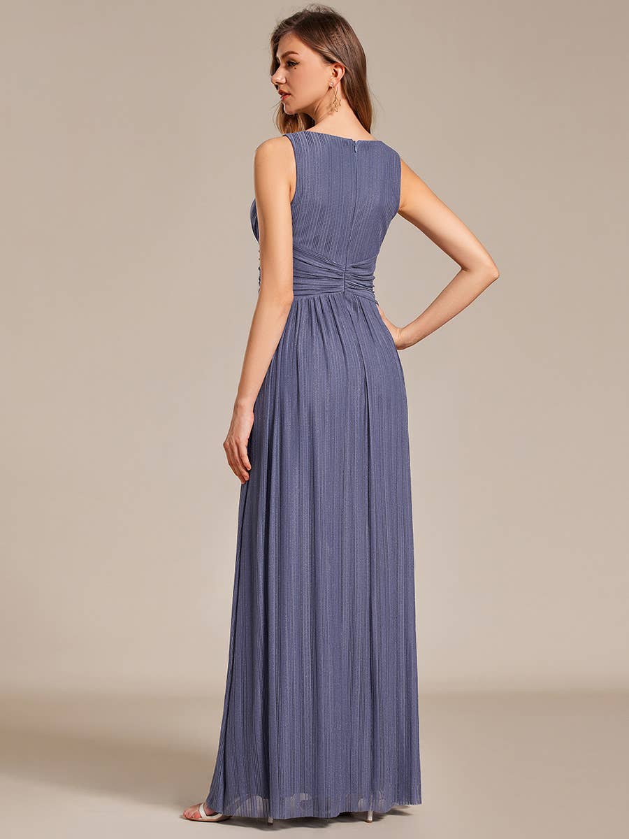 Ever-Pretty - Vente Robe de soirée – femme - Robe de soirée sans manches plissée à taille empire scintillante Ever-Pretty22