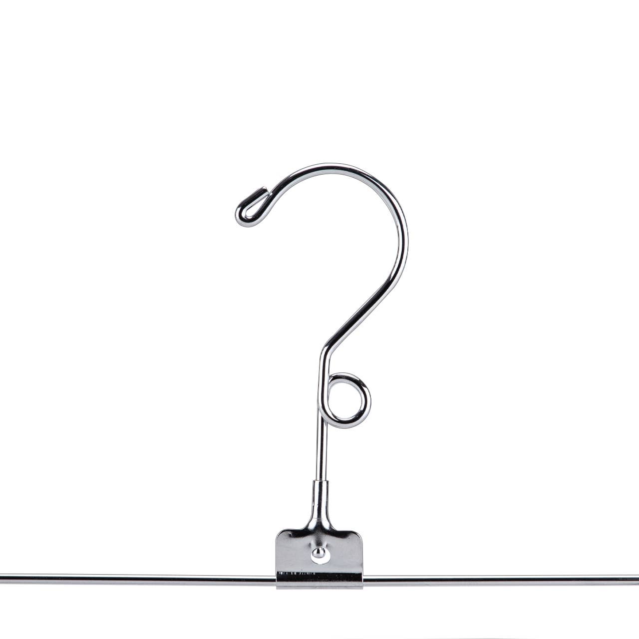 Store Supply Warehouse - Wholesale Clothes Hangers - 12" Chrome Metal Skirt And Pants Hanger 3