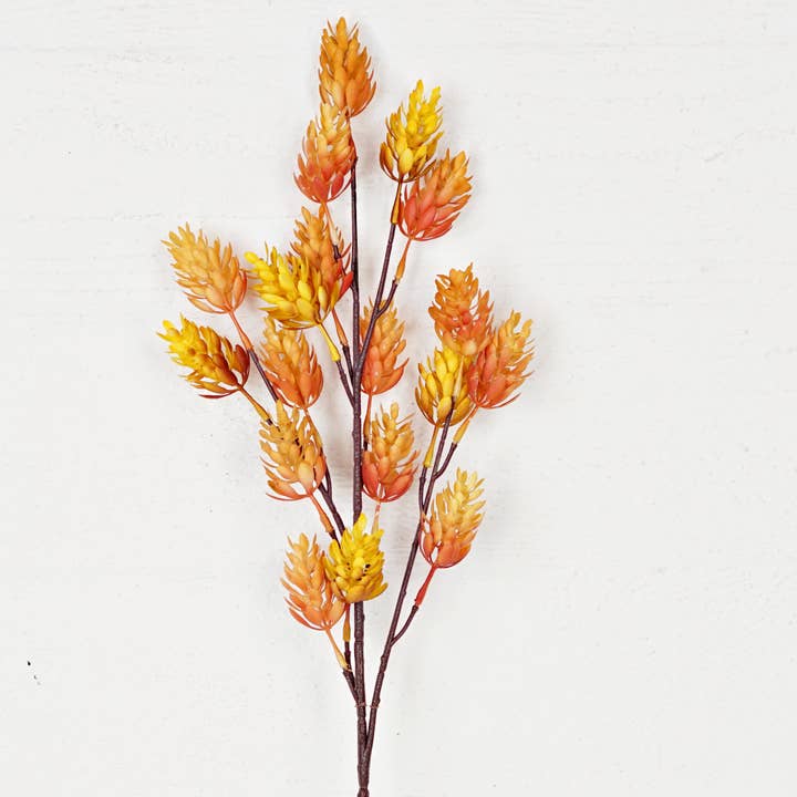 Impressive Enterprises, Inc. - Wholesale Artificial Flowers - 530155- 24in Spray-Orange Mix Hops1