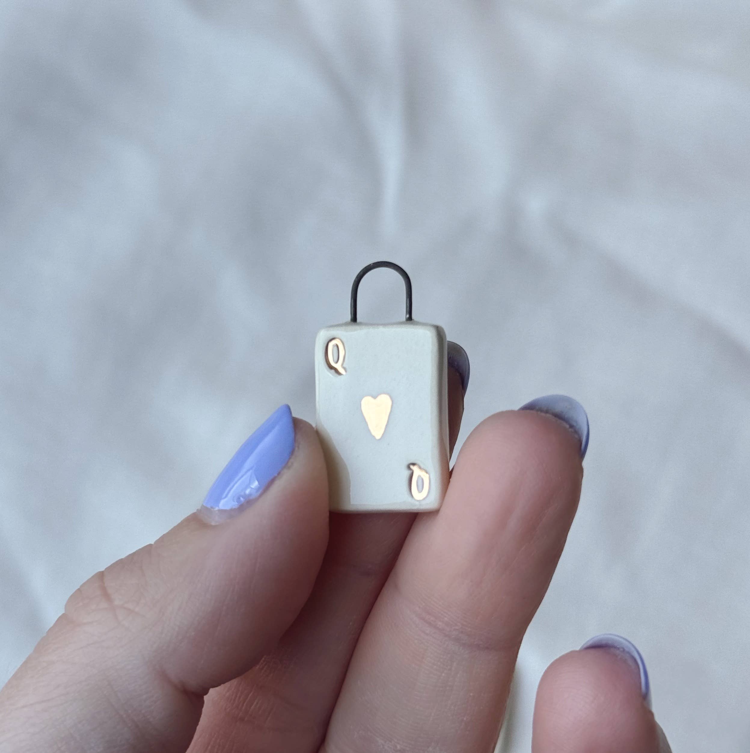 Terra Clay Co. - Wholesale Individual Charm/Pendant - Tiny Playing Card Porcelain Charm2