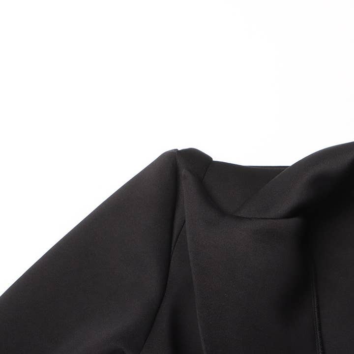 Black DR0143 Sequin Studded High-Waist Suit Dress for wholesale on Faire7