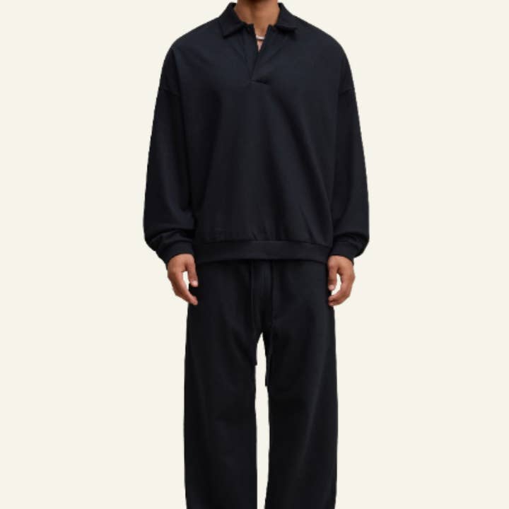 Ensemble de streetwear pour hommes : sweat à capuche et pantalon à jambes droites pour la vente par particleactive