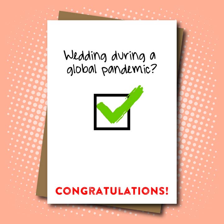 Case à cocher Mariage pendant une pandémie mondiale pour la vente par Maya Rose Creations