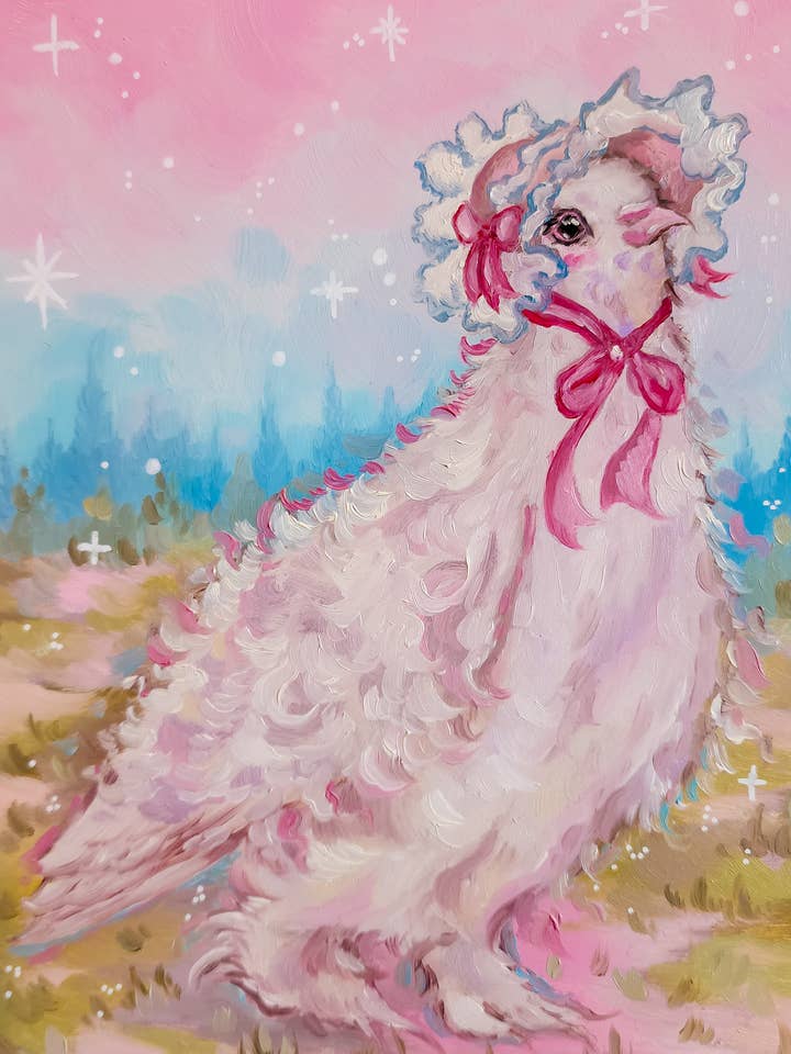 Frillback Pigeon Prints! for wholesale by Shelby DeGarmo Art