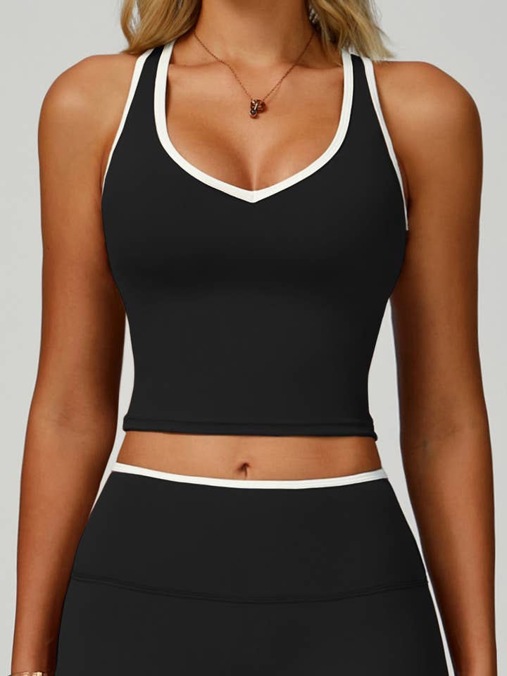 Crave by FW - Wholesale Athletic Top - Women's - V Neckline Racerback Sports Tank Top