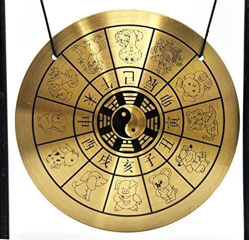 Mandala Crafts – Großhandel Tischdeko – Mudra Crafts Miniatur Zen Art Orientalisch Asiatisch Büro Home Desktop Mini Decor Gong Gong Chime (Sternzeichen)2