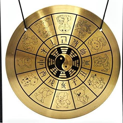 Mandala Crafts - Wholesale Decorative tabletop object - Mudra Crafts Miniature Zen Art Oriental Asian Office Home Desktop Mini Decor Gong Chime (Zodiac Signs)2