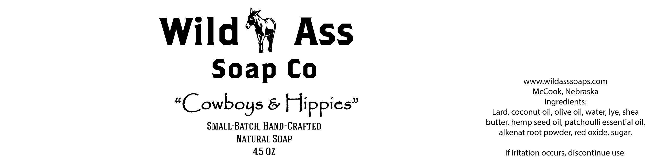 Wild Ass Soap Co - Wholesale Bar Soap - Cowboys & Hippies2