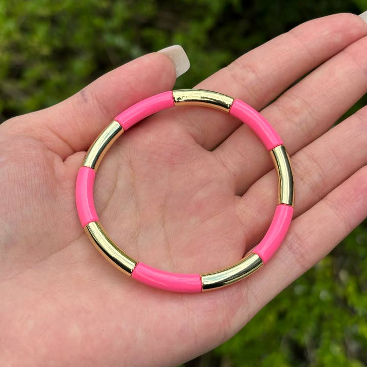 BYREN | ÉLINE L'ATELIER - Wholesale Wristlet - Colourful bracelet with elastic 324CP104