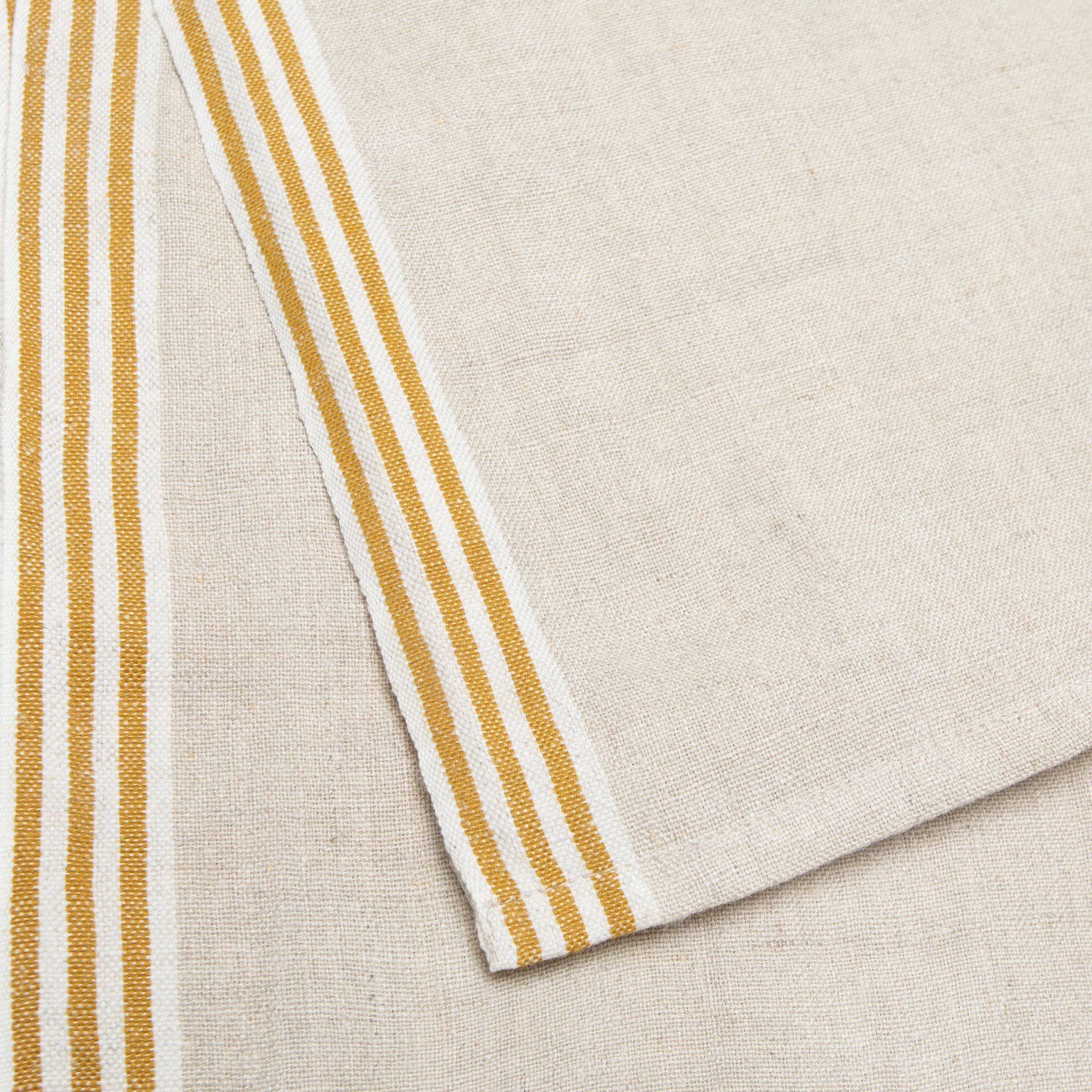 Couleur Nature - Wholesale Tea Towel - Alsace Natural & Mustard Towels 20x30 - Set of 23