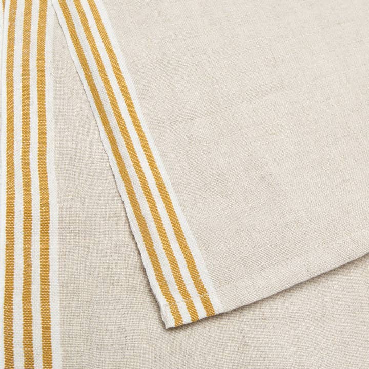 Couleur Nature - Wholesale Tea Towel - Alsace Natural & Mustard Towels 20x30 - Set of 23