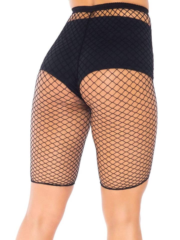 Leg Avenue - Wholesale Shorts - Women's - Troublemaker Fishnet Biker Shorts