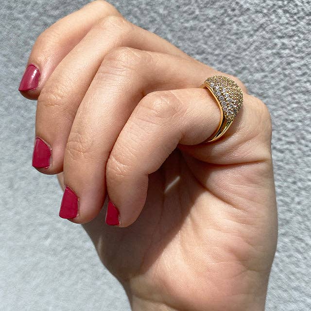 CZ by Kenneth Jay Lane - Wholesale Signet Ring - Pave Signet Pinky Ring1