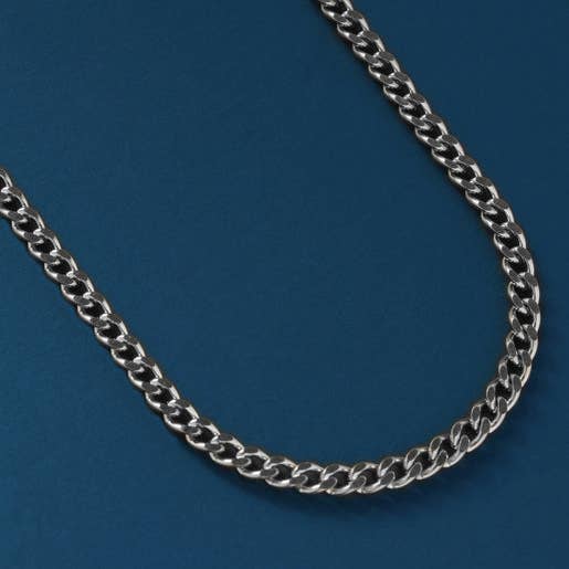 We Are All Smith - Vendita all'ingrosso Collane a catena e maglie - Collana a Catena Cubana in Acciaio Inossidabile Impermeabile 4mm1