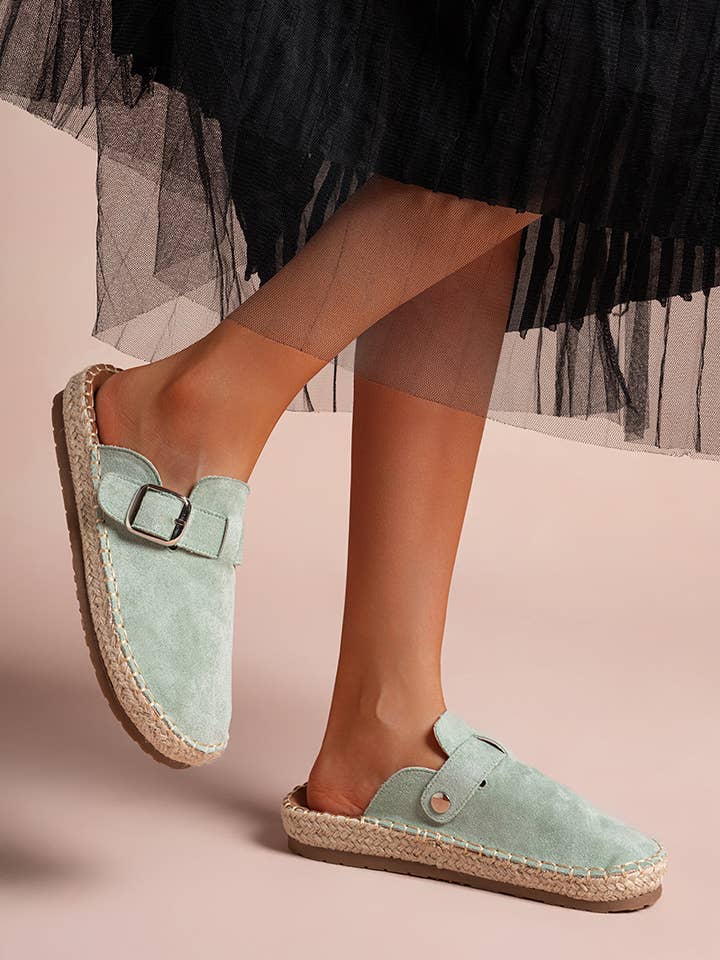 LADY GLORY - Wholesale Mules - Women's - Espadrille mules with buckle – Casual elegance