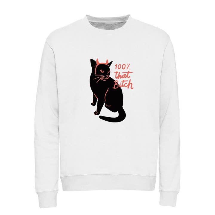 Crewneck Woman - 100%ThatBitch for wholesale by #MAISENZA