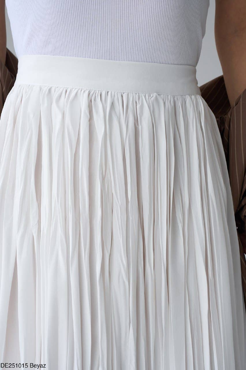 Design company-Fatma Balkir - Wholesale Skirt - Women's - Womens cotton maxi pleated skirt-boho skirt6