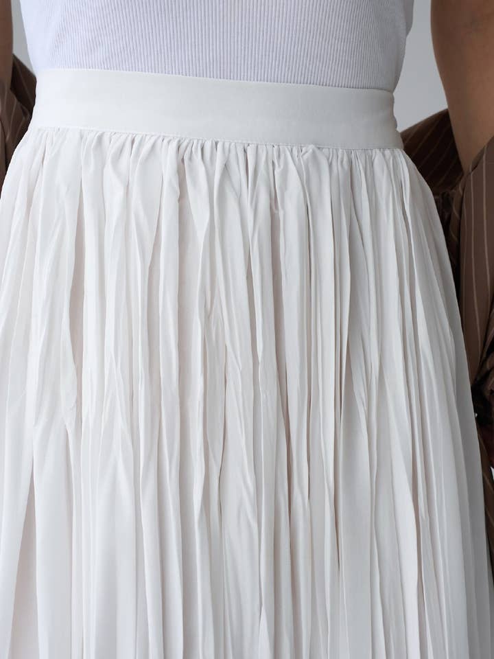 Design company-Fatma Balkir - Wholesale Skirt - Women's - Womens cotton maxi pleated skirt-boho skirt6