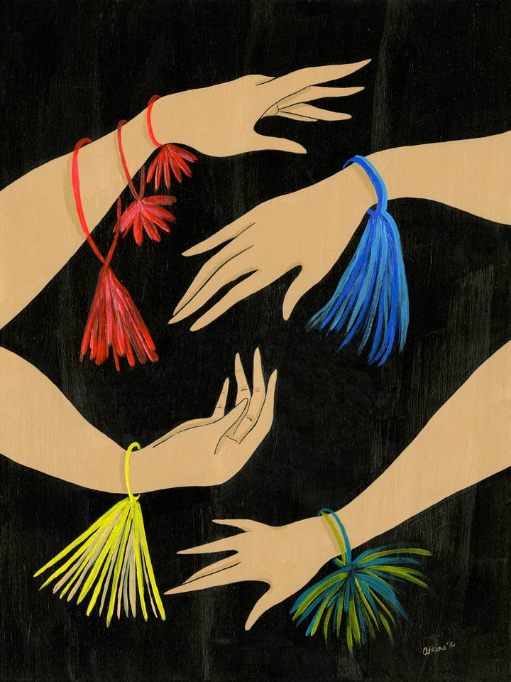 Tasseled Hands Signed Print for wholesale by Amanda Laurel Atkins Art + Illustration