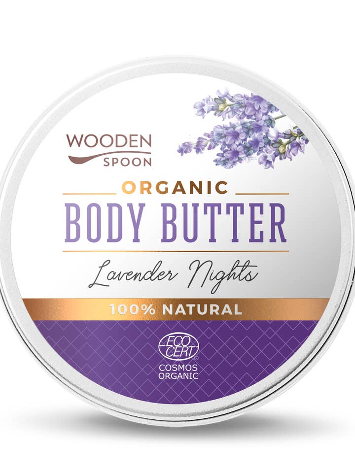 Organic Body Butter Lavender Nights - 100ml for wholesale by Wooden Spoon