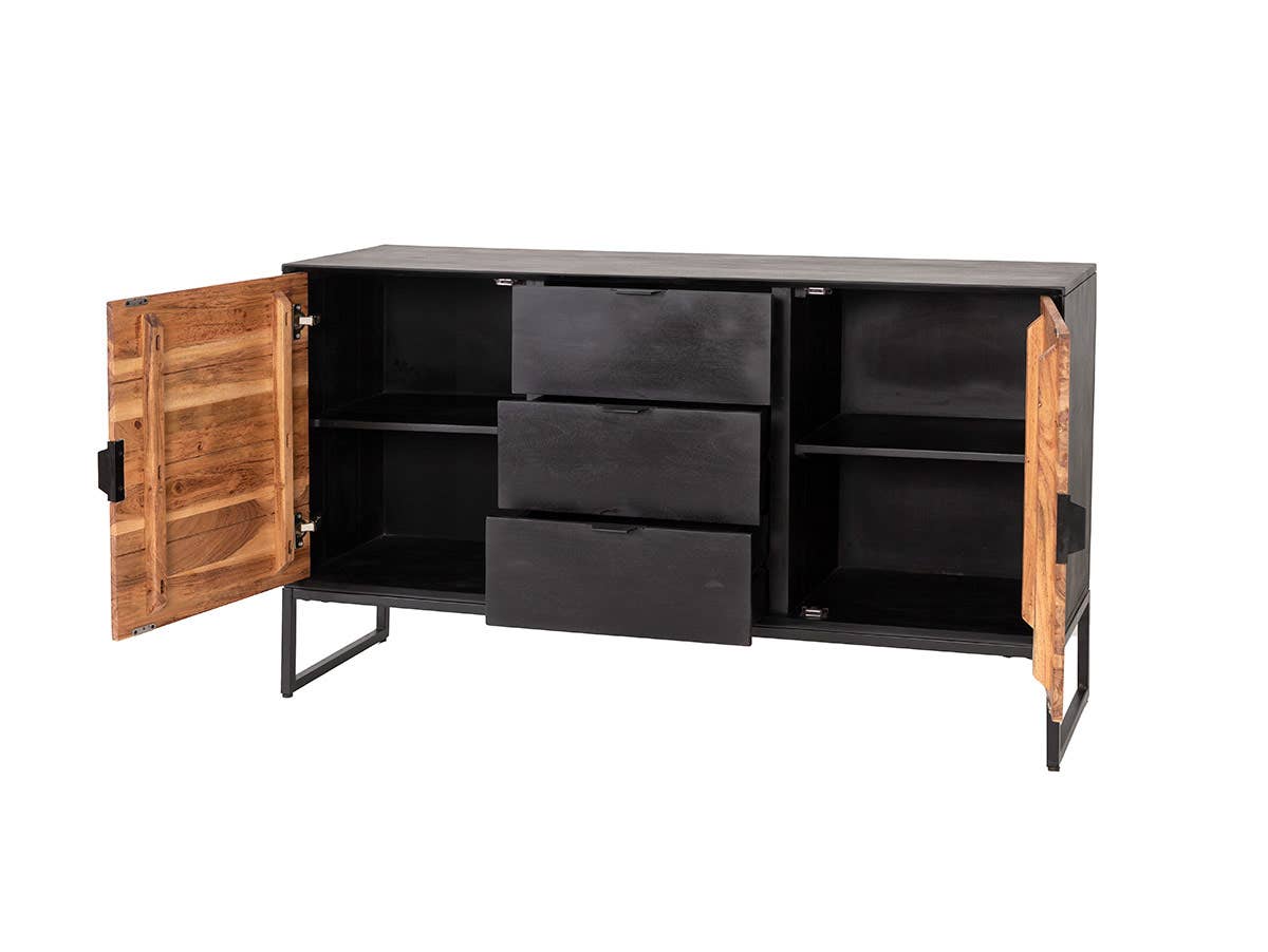 Gdeco - Wholesale Sideboard - Sideboard with 2 Doors And 3 Drawers 140X40X80 Cm3
