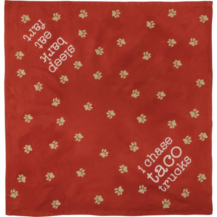 Sleep Bark/Chase Taco Large Pet Bandana for wholesale by Primitives by Kathy