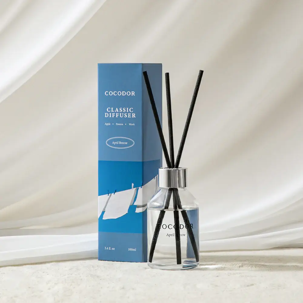 Cocodor Italy srl – Engroshandel Duftolie med pinde – Cocodor Klassisk Duftspreder med Pinde 100 ml – April Breeze1