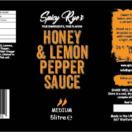 Sauce au Miel et au Poivre Citronné 5 Litres (Format Restauration) pour la vente par Spicy Rye’s