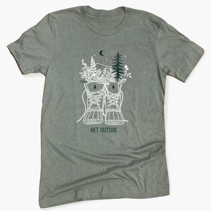 Reclaimed Maine Co. - Wholesale Screen Printed T-Shirt - Unisex - Get Outside T-Shirt | Outdoorsy Apparel0