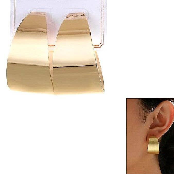12pk Wide Bold Metal Hoop Earrings for wholesale by Diacly